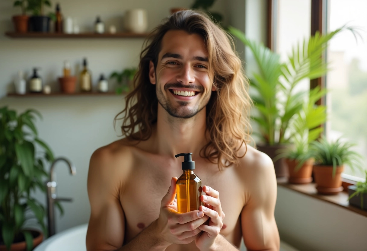 homme cheveux longs